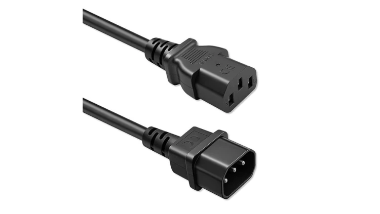 Qoltec Kabel zasilający IEC C13 C14 3x0.75mm² Czysta miedź Cu 2m