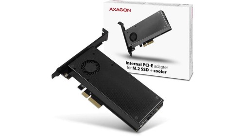 Adapter Axagon PCEM2-DC PCI-E x4 na M.2 NVMe z chłodzeniem