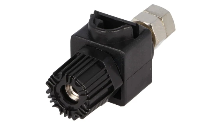 Gniazdo bananowe 4mm 60A 60VDC czarny 64mm Styki nikiel 30m CL159825BA