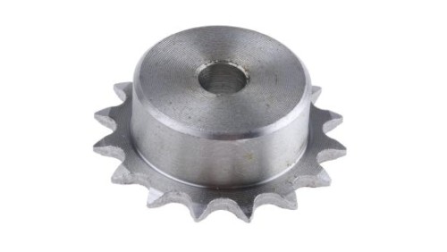 Koło łańcuchowe drabinkowe, 16 zębów, 05B-1, Pilot, śr otworu: 12mm, śr toczna: 48.82mm, Stal