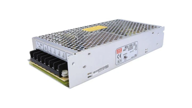 Zasilacz impulsowy do wbudowania modułowy 150W 15VDC 10A RS-150-15