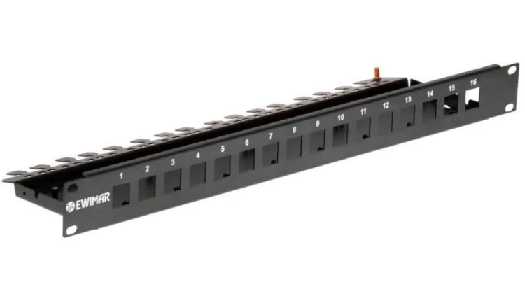 Obudowa do szafy RACK 19cali na 4 kanałowe moduły przepięciowe EWIMAR PTU/PTF-6-RACK