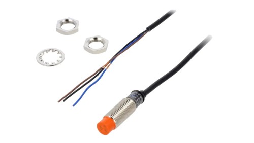Czujnik indukcyjny o zasięgu 0...4mm, PNP / NO, 10...30VDC, M12, IP67 PR12-4DP