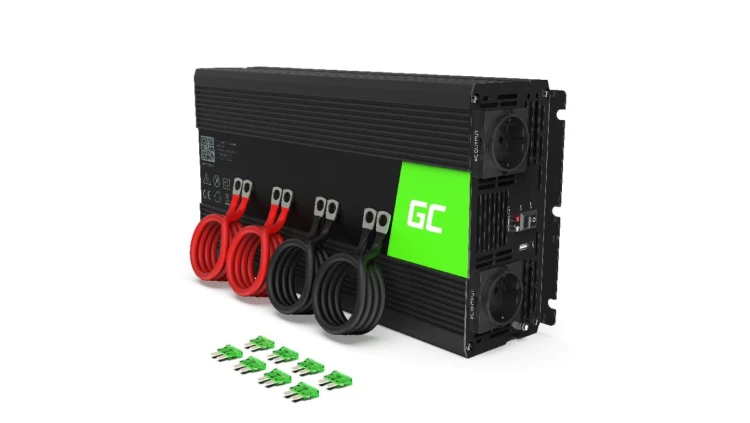 Przetwornica napięcia inwerter 12V - 230V 3000W/6000W, modyfikowana sinusoida (INV12) GREEN CELL