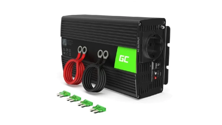 Przetwornica napięcia inwerter 12V - 230V 1000W/2000W, modyfikowana sinusoida (INV08) GREEN CELL