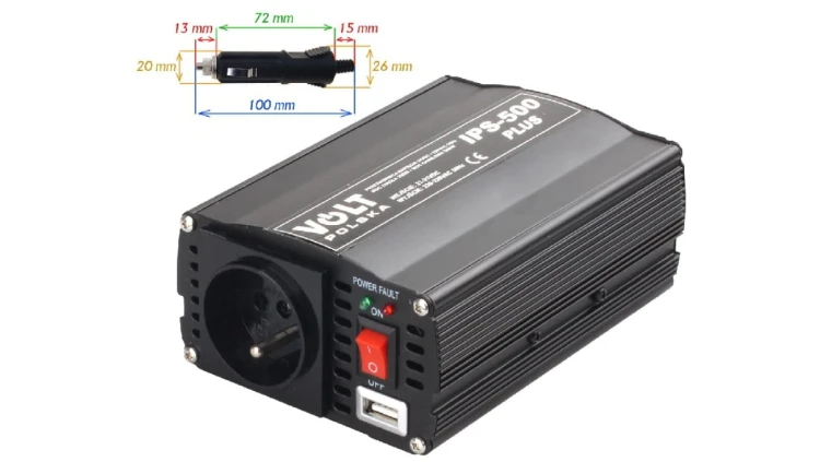 Przetwornica IPS 500 PLUS 24V / 230V 350/500 W (3IPS50024P) VOLT POLSKA