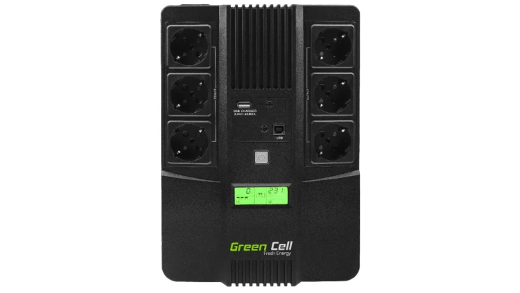 Zasilacz awaryjny UPS AiO z wyświetlaczem LCD 600VA 360W UPS06