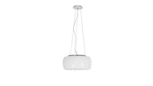 Lampa designerska druciana z szerokim kloszem z serii DOT KP-09 Kaja Lighting