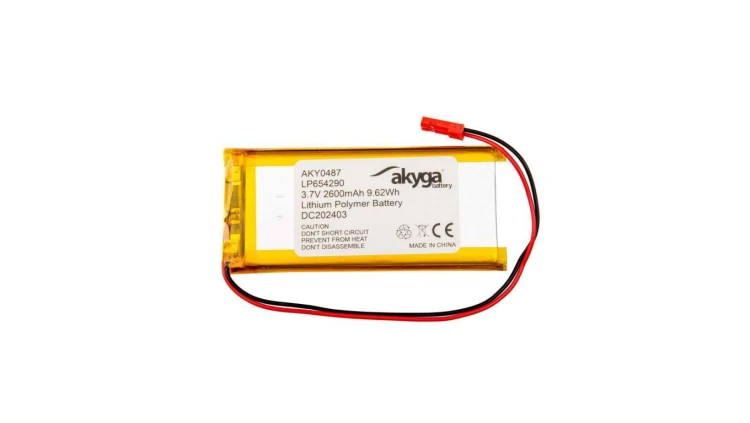 Akumulator Li-Po 3,7V 2600mAh PCM JST 2.54 2-Pin 150mm AKY0487 LP654290
