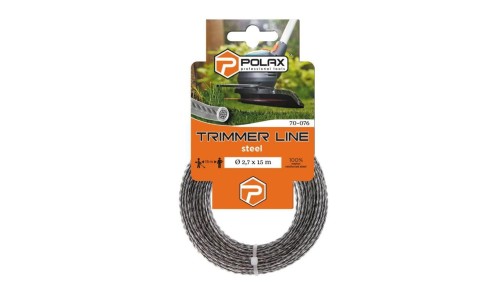 Żyłka tnąca Koło z linką stalową 2,7 mm Polax 15 m (70-076)