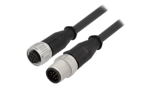 Złącze M12 męsko-żeńskie proste 10m 12-PIN 21348485C78100