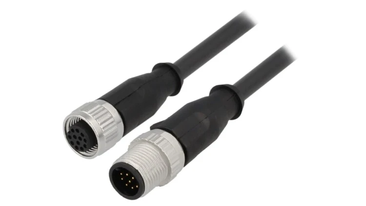 Złącze M12 męsko-żeńskie proste 10m 12-PIN 21348485C78100