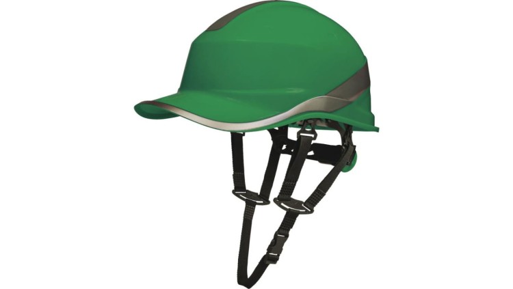 Hełm ochronny z abs o kształcie czapeczki baseball kolor zielony DiAM5UPVEFL