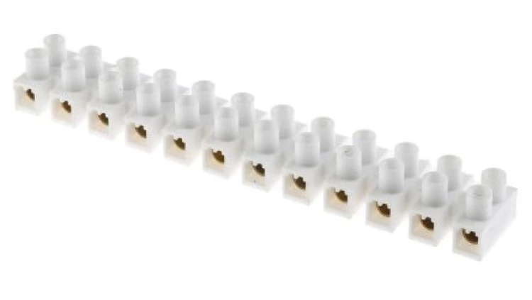 16mm² Złącze wtykowe do druku Biały 12-żyłowe, Wkręcane, 400 V