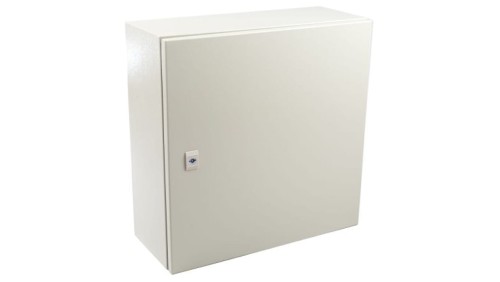 Szafka ścienna rozdzielcza RAL 7032, materiał: Stal, IP66, 500 x 500 x 210mm, RS PRO