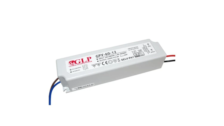 Zasilacz hermetyczny IP67 do oświetlenia LED 12V 5A 60W wodoodporny GLP