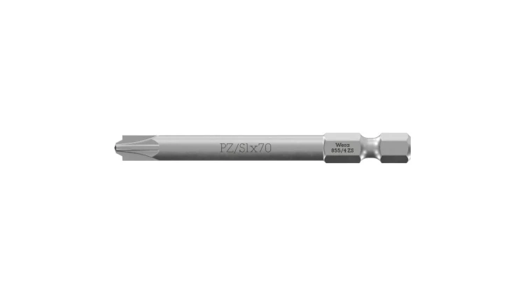 Bit do wkrętów z wgłębieniem płasko-krzyżowym i PZ/S 1x70mm 1/4 WERA