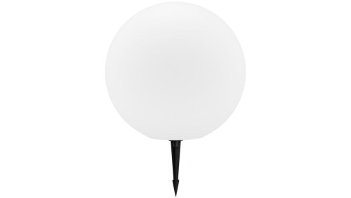 Lampa Ogrodowa Wbijana Zewnętrzna E27 Biała KULA Świetlna 35cm 230V