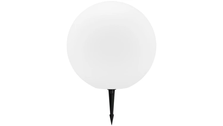 Lampa Ogrodowa Wbijana Zewnętrzna E27 Biała KULA Świetlna 35cm 230V