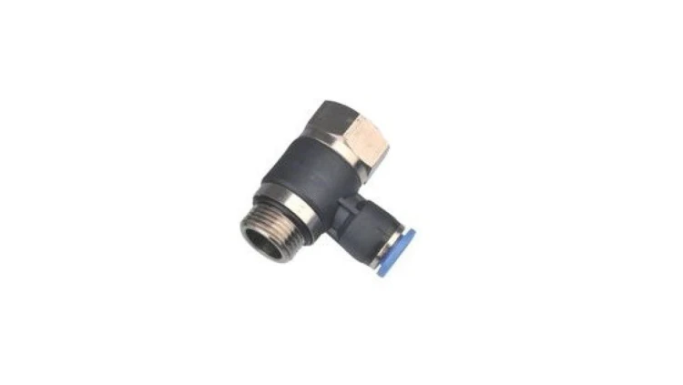 Złączka pneumatyczna wtykowa kątowa banjo G 1/2 GW/GZ do węża fi 12 mm, tworzywo sztuczne