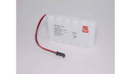 Pakiet akumulatorów AA NiMH, 7.2V, 940mAh, 6-ogniwowy, RS PRO