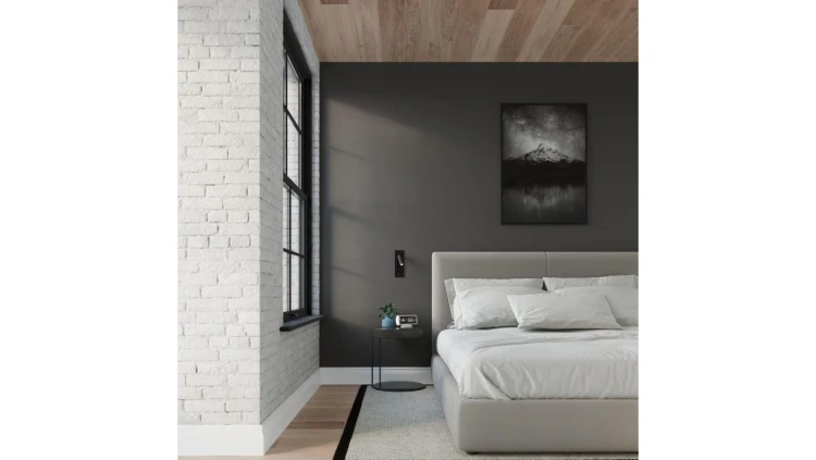Lampa podłogowa AMOS z podwójnym abażurem czarno złotym, 164 cm na E27 K-5285 Kaja Lighting