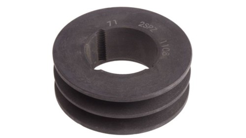 Krążek, śr. całkowita: 75mm, śr. otworu: 42mm, l. rowków: 2, Żeliwo, stal