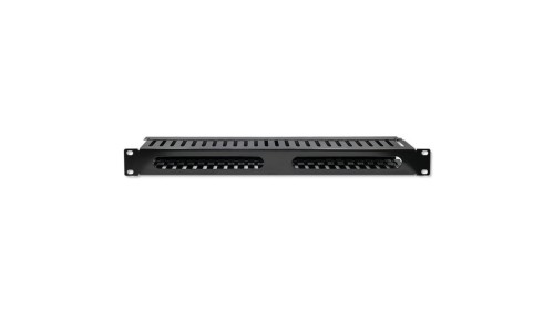 Qoltec Solidny stalowy Organizer kabli do szaf RACK 19 24 porty 1U