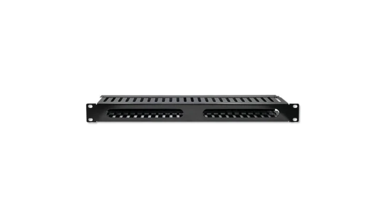Qoltec Solidny stalowy Organizer kabli do szaf RACK 19 24 porty 1U