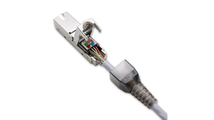 Qoltec Wtyk RJ45 beznarzędziowy STP CAT6A JACK PIN T568B T568A