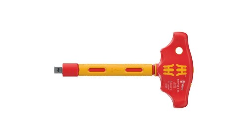 Adapter, rękojeść poprzeczna z funkcją grzechotki 3/8 do kluczy nasadowych izolowany VDE WERA