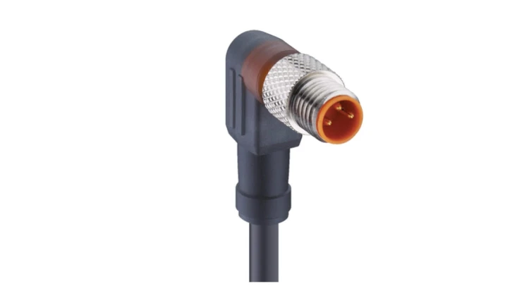 Kabel konfekcjonowany jednostronnie zakończony złącze M8 3-PIN męskie kątowe z samoblokujacym gwintem RSMWV 3-224/10 M