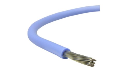 Kabel silikonowy SIF 180C 300/500V 0,75 ciepłoodporny LSOH niebieski linka BSG /100m/