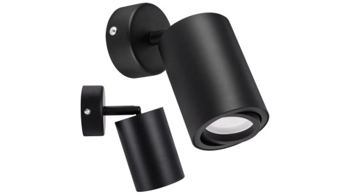 Lampa kinkiet oprawa ścienno-sufitowa BEMOL SPT regulowany spot 03534 GU10 czarny STRUHM
