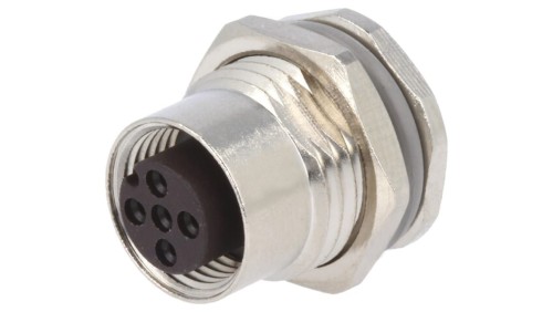 Złącze okrągłe M12 żeńskie proste do lutowania 4-PIN 250V T4131012041-000