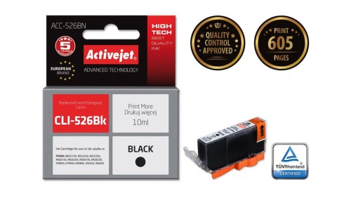 Tusz Activejet ACC-526CN (zamiennik Canon CLI-526C Supreme 10 ml niebieski)