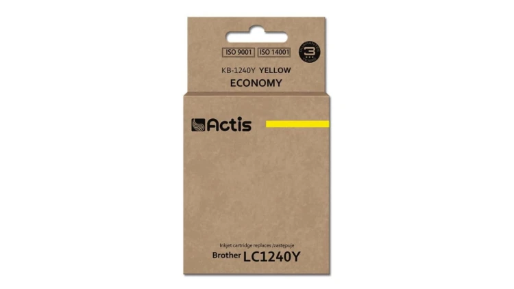 Tusz ACTIS KB-1240Y (zamiennik Brother LC1240Y/LC1220Y Standard 19 ml żółty)