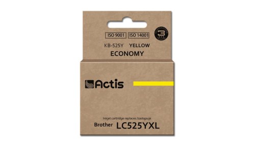 Tusz ACTIS KB-525Y (zamiennik Brother LC525Y Standard 15 ml żółty)
