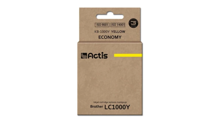 Tusz ACTIS KB-1000Y (zamiennik Brother LC1000Y/LC970Y Standard 36 ml żółty)