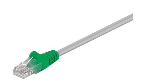 CAT 5e kabel krosowany, U/UTP, Szary, Zielony - Długość kabla 2 m