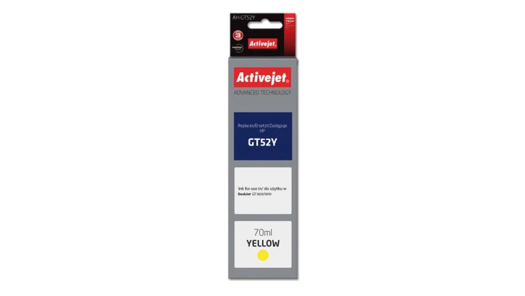 Tusz Activejet AH-GT52Y (zamiennik HP GT52Y M0H56AE Supreme 70 ml żółty)