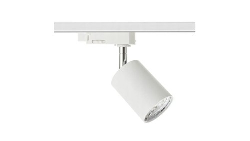 Lampa SIENA-Track-ALU-W/S-1F biała ze srebrnym przegubem 1xgu10 LUXsystem-1F (na szynę jednofazową)