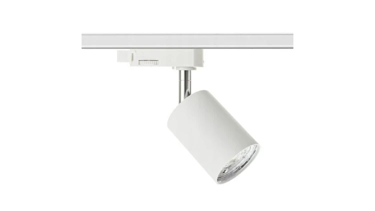 Lampa SIENA-Track-ALU-W/S-1F biała ze srebrnym przegubem 1xgu10 LUXsystem-1F (na szynę jednofazową)