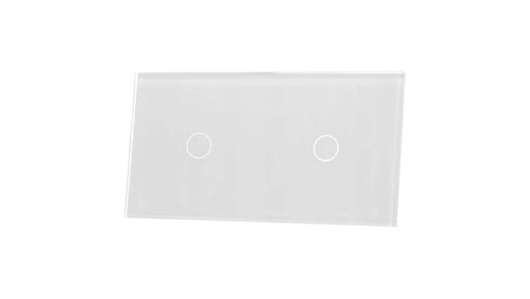 Livolo BIAŁY PANEL SZKLANY 1+1 7011-61