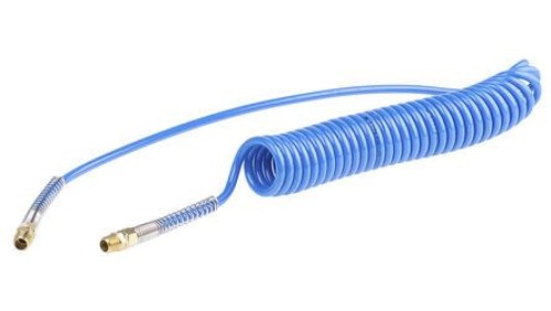 Przewód pneumatyczny spiralny 2m Niebieski, PUR, BSPT 3/8 RS PRO
