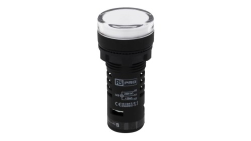 Lampka kontrolna w komplecie z układem testowym, Ø 22mm, IP65, RS PRO
