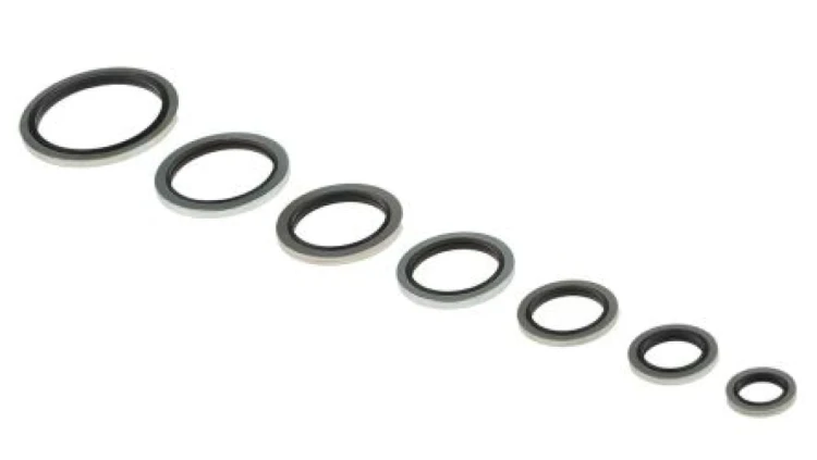 Zestaw uszczelek metalowo-nitrylowych, wymiary calowe Nitryl, Kit Contents 114 szt. RS PRO