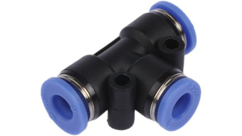 Adapter gwintowany teowy typu rura – rura, 10 barów