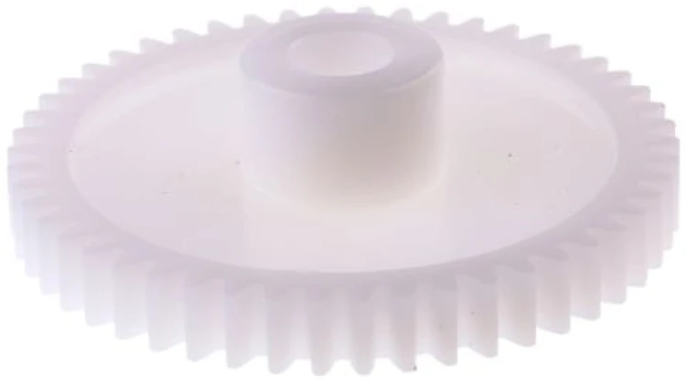 Koło zębate walcowe, moduł: 1, l.zębów: 50, śr. piasty: 16mm, śr. otworu: 8mm, POM