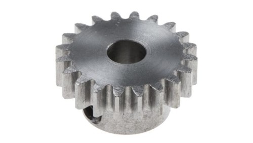 Koło zębate walcowe, moduł: 1, l.zębów: 20, śr. piasty: 14mm, śr. otworu: 6mm, Stal